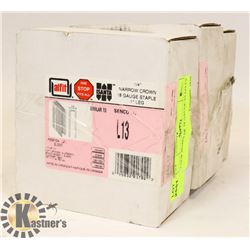 3 NEW BOXES OF 18 GAUGE STAPLES