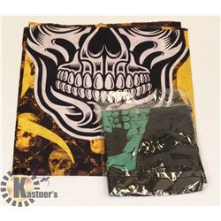 LOT OF 2 3D SKELETON SKULL MASKS