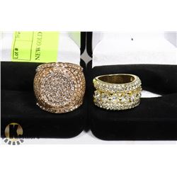 NEW GOLD PLATED RING SZ 8 SOLD WITH