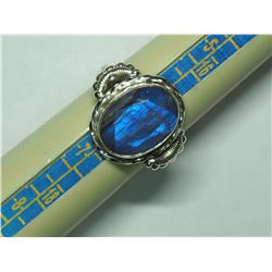 SILVER LABRADORITE  RING