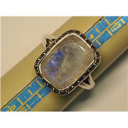 SILVER MOONSTONE  RING