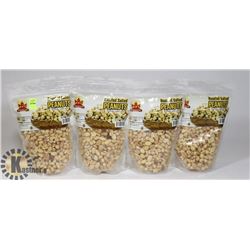 4 BAGS OF KFI ROASTED SALTED PEANUTS