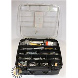 RUBBERMAID LID ACCESS TOOL BOX W/ CONTENTS