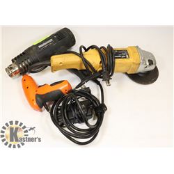 FLAT OF POWERTOOLS INCLUDING 4-1/2" ANGLE GRINDER,