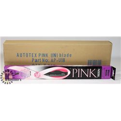 BOX OF 6 NEW PINK METAL 18"  WIPER BLADES