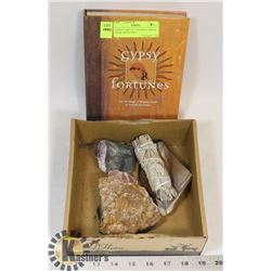 GYPSY FORTUNE TELLING CARDS & BOOK WHITE SAGE