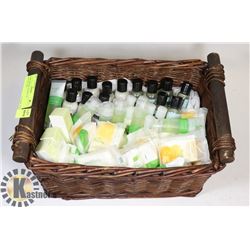 DARK BROWN BASKET OF TRAVEL-SIZE