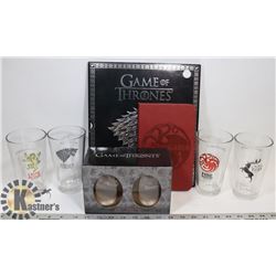 GAME OF THRONES COLLECTIBLES:  DRINKING GLASSES,