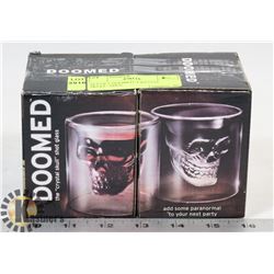 SET OF 2 DOOMED "CRYSTAL SKULL" SHOT