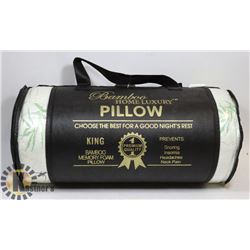 NEW KING-SIZE BAMBOO MEMORY FOAM PILLOW