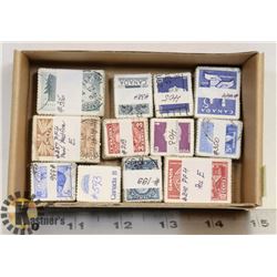 12 X 100 BUNDLED & CATALOGUED OLD CANADIAN STAMPS
