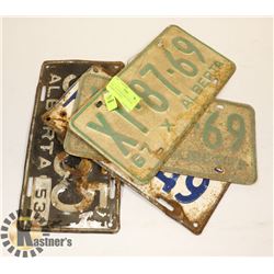 1952, 1953 & MATCHING PAIR 1967 ALBERTA LICENSE