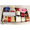 Image 1 : BOX LOT OF ASSORTED ROLLS OF NEW RIBBON