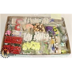 BOX OF ASSORTED CRAFTING FLOWERS