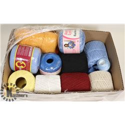 BOX OF CROCHET YARN