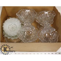 LARGE BOX OF ASSORTED GLASS DISHES