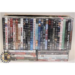 FLAT OF ASSORTED DVDS
