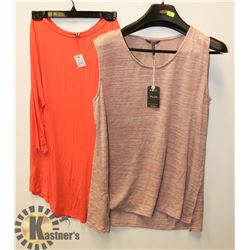 TWO WOMEN'S ARTICLES OF CLOTHING: DKR SLEEVELESS