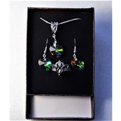 13)  RAINBOW TITANIUM HEART PENDANT