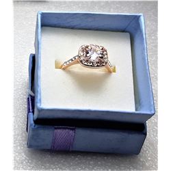 7)  ROSE GOLD PLATED AND PINK ZIRCON