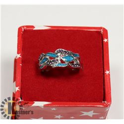 NEW WOMEN TWO TONES WEDDING BAND SZ 7