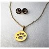 Image 1 : 19)  PAW PRINT GOLD TONE