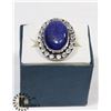 Image 1 : #27- BLUE LAPIS LAZULI GEMSTONE RING/SIZE 5.5