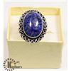 Image 1 : #23- BLUE LAPIS LAZULI GEMSTONE RING /SIZE 5