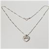 Image 2 : SILVER CUBIC ZIRCONIA HEART SHAPE NECKLACE