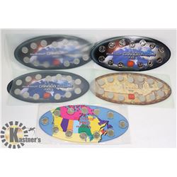 LOT OF 5 VARIOUS CANADIAN MINT COIN SETS