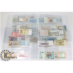 LOT OF 36 VARIOUS WORLD BANK NOTES