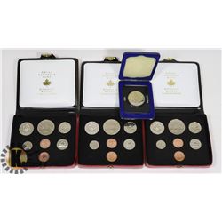 LOT OF 4 VARIOUS CANADIAN MINT SETS IN CASES