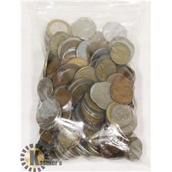 BAG FULL OF VARIOUS WORLD COINS