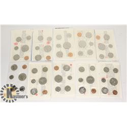 LOT OF 10 VARIOUS RCM COIN SETS, SEALED