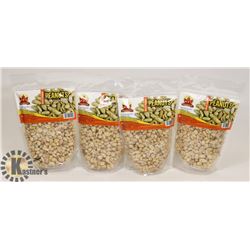 GROUP OF 4 BAGS OF KFI BLACK PEPPER PEANUTS