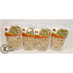 GROUP OF 4 BAGS OF KFI BLACK PEPPER PEANUTS