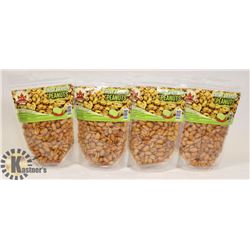 GROUP OF 4 BAGS OF KFI CHILI-LEMON PEANUTS