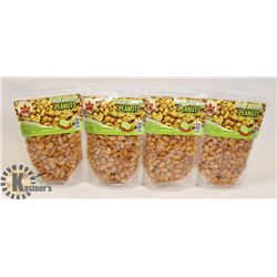 GROUP OF 4 BAGS OF KFI CHILI-LEMON PEANUTS