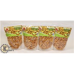 GROUP OF 4 BAGS OF KFI CHILI-LEMON PEANUTS