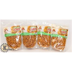 GROUP OF 4 BAGS OF KFI CHILI-MASALA PEANUTS