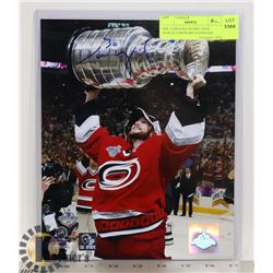 NHL CAROLINA HURRICANES GOALIE CAM WARD SIGNED 8X1