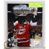 Image 1 : NHL CAROLINA HURRICANES GOALIE CAM WARD SIGNED 8X1