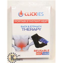 NEW CLICKIES PORTABLE INSTANT HEAT BACK & STOMACH