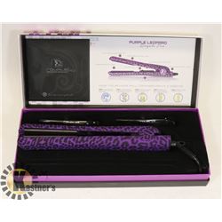 UNUSED ROYAL PRO PURPLE LEOPARD FLATTENING IRON