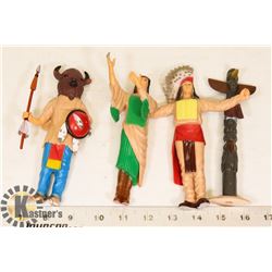 1970'S TALL INDIAN ACTION FIGURES