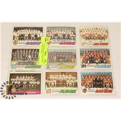 9 VINTAGE COLLECTORS HOCKEY CARDS 1970'S NHL