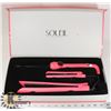 Image 1 : SOLEIL FULL SET PINK CURLING IRON, FLAT IRON AND