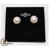 Image 1 : #174- FRESH WATER PEARL EARRINGS/ 9mm