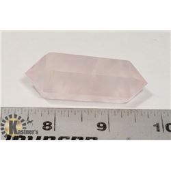 #199- PINK ROSE QUARTZ 2 POINT HEALING STONE 39.3g