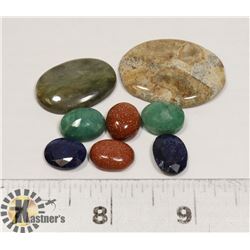 #67- SAPPHIRE/EMERALD/RUSSIAN JASPER 104 ct